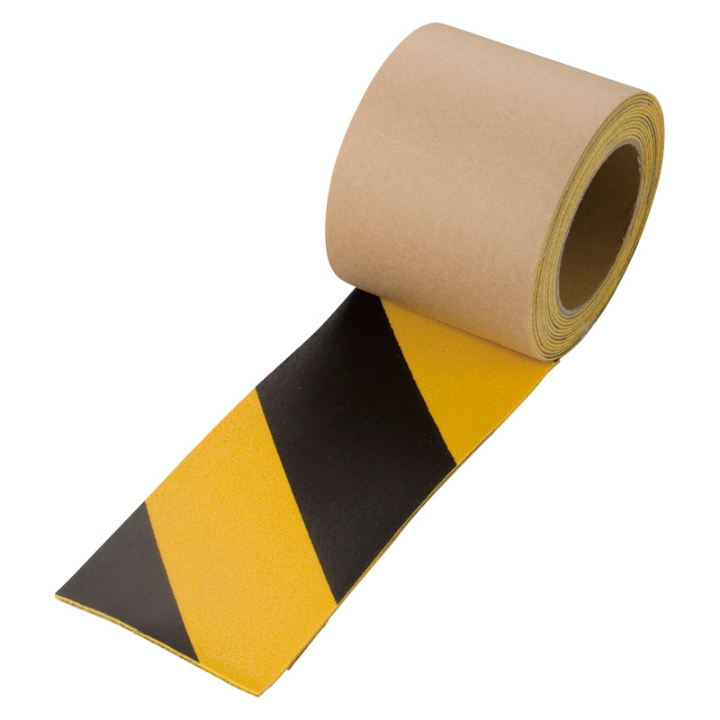 路面貼用テープ ユニラインテープ 100mm幅 黄黒 374-24(374-24)