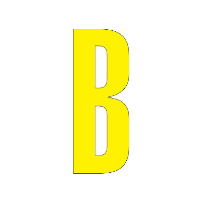 路面表示シート「B」H300×W150mm イエロー 835-092Y(835-092Y)