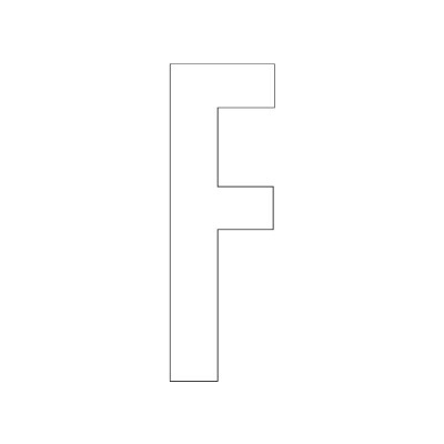 路面表示シート「F」H120×W60mm ホワイト 835-070W(835-070W)