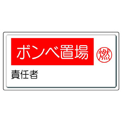 高圧ガス関係標識 ボンベ置場 燃 827-21(827-21)