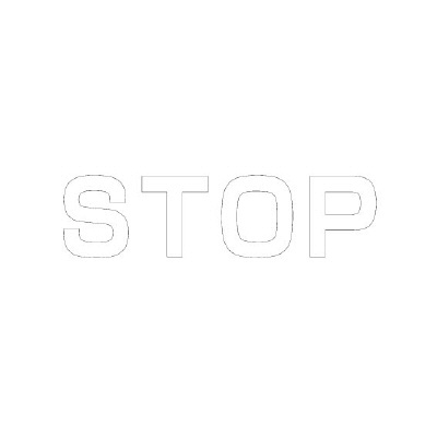 路面表示シート「STOP」H500×W500mm ホワイト 835-041W(835-041W)