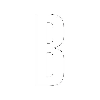路面表示シート「B」H120×W60mm ホワイト 835-066W(835-066W)