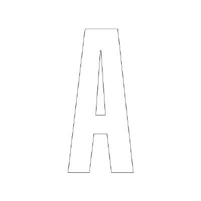 路面表示シート「A」H300×W150mm ホワイト 835-091W(835-091W)