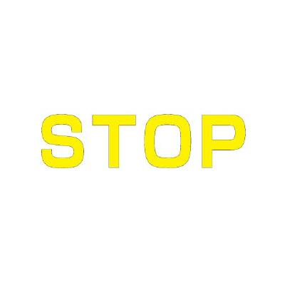 路面表示シート「STOP」H500×W500mm イエロー 835-041Y(835-041Y)