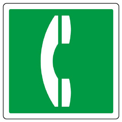 ピクトサインステッカー「電話」2枚1組 839-11C(839-11C)