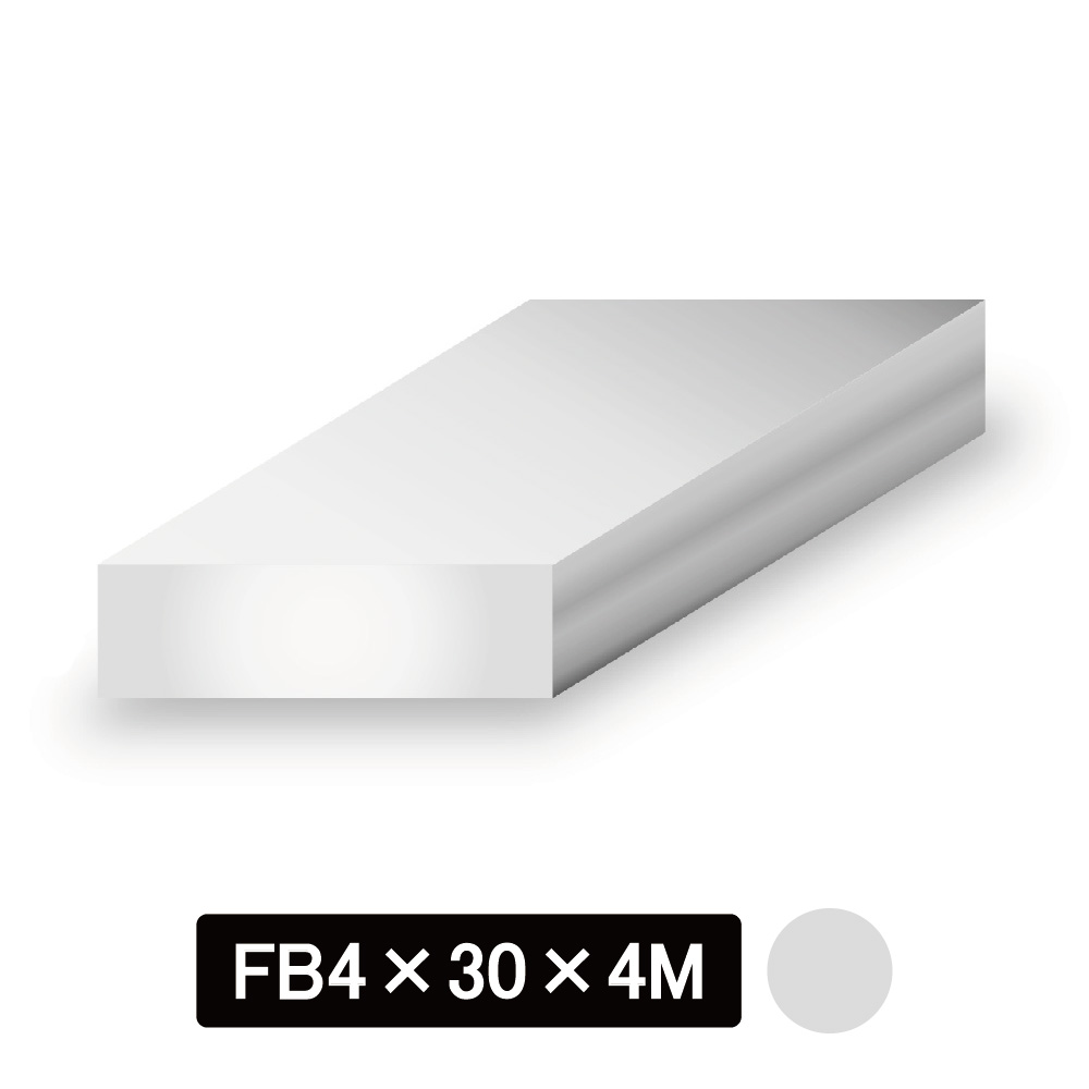 アルミ平角棒(FBフラットバー)/アルマイト付 FB4×30×4M　シルバー