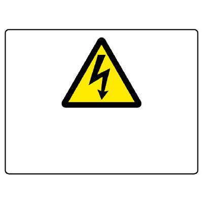 JIS規格安全標識板　高電圧マーク無地　804-62A(804-62A)