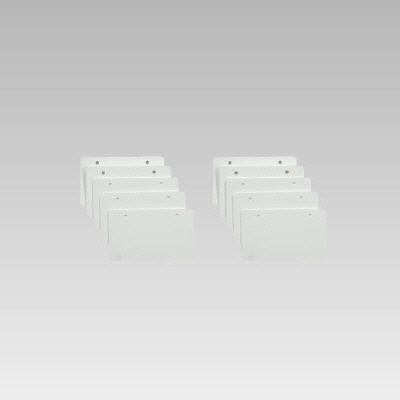 エコユニボード 白 60×100×2.0mm厚 φ4mm穴上2 10枚1組 886-33(886-33)