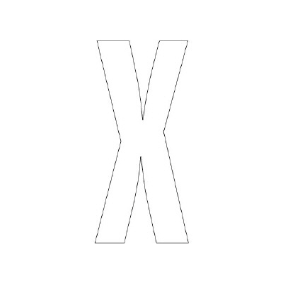 路面表示シート「X」H120×W60mm ホワイト 835-088W(835-088W)