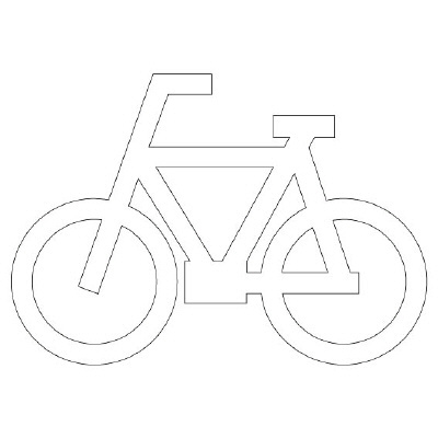 路面表示シート「自転車マーク」H700×W1000mm 835-011(835-011)
