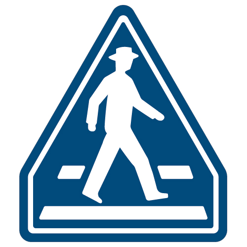 道路標識 指示標識 横断歩道（407-A）片面表示 894-26(894-26)