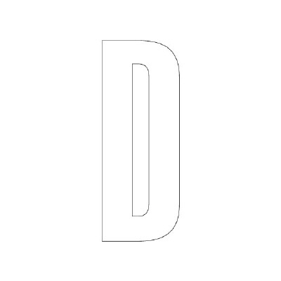 路面表示シート「D」H300×W150mm ホワイト 835-094W(835-094W)