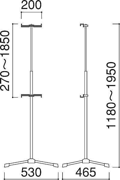 パネルスタンド スタンドのみ PS-29 片面 B2 B3 A2 縦対応 店舗用品 販促用品 看板 - 3