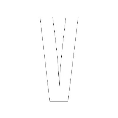 路面表示シート「V」H120×W60mm ホワイト 835-086W(835-086W)