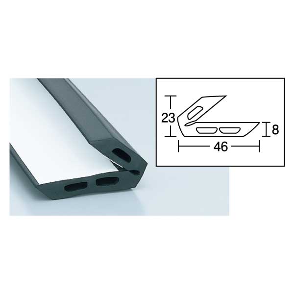 L型ゴム 粘着付 NRV-330　46×23×330mm 5本入(NRV-330)