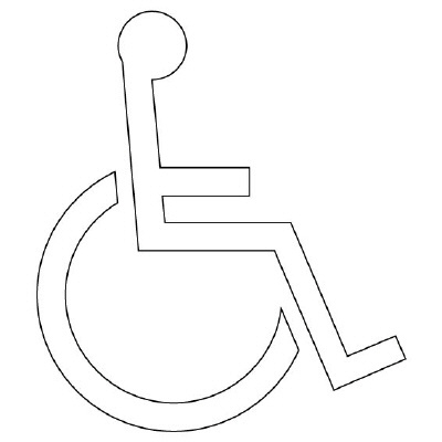路面表示シート「身障者」H620×W544mm 枠なし 835-012(835-012)
