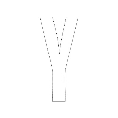 路面表示シート「Y」H120×W60mm ホワイト 835-089W(835-089W)