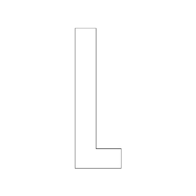 路面表示シート「L」H300×W150mm ホワイト 835-102W(835-102W)