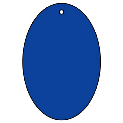 エコユニボード 青 60×40×2.0mm厚 だ円型 φ4mm穴上1 5枚1組 886-45(886-45)