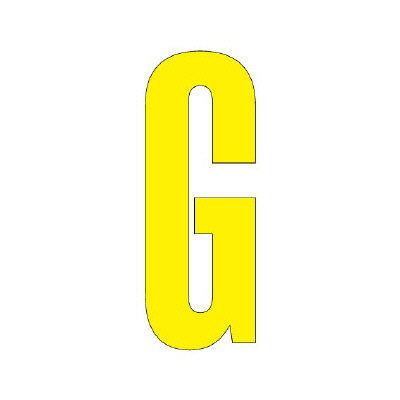 路面表示シート「G」H300×W150mm イエロー 835-097Y(835-097Y)