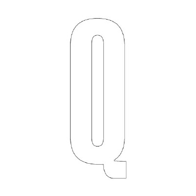 路面表示シート「Q」H120×W60mm ホワイト 835-081W(835-081W)