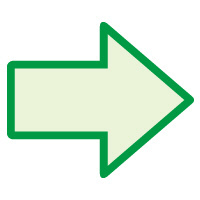 矢印ステッカー 緑枠 床面用 中輝度蓄光タイプ 824-53(824-53)