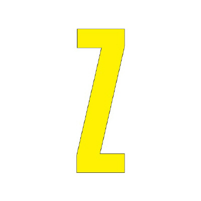 路面表示シート「Z」H120×W60mm イエロー 835-090Y(835-090Y)