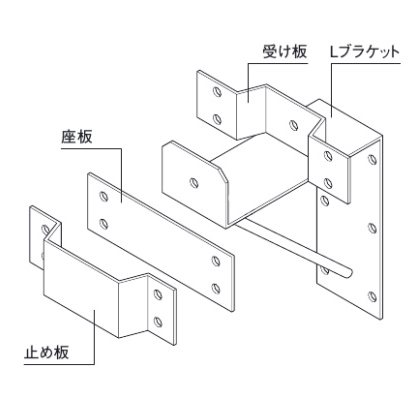 オプションパーツ L型ブラケットセット(2) 亜鉛メッキ(L型ブラケットセット(2))