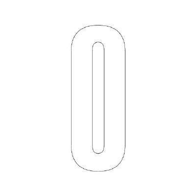 路面表示シート「O」H300×W150mm ホワイト 835-105W(835-105W)