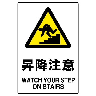JIS規格安全標識「昇降注意」802-471A(802-471A)