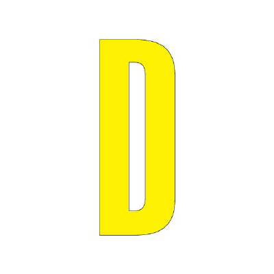 路面表示シート「D」H120×W60mm イエロー 835-068Y(835-068Y)