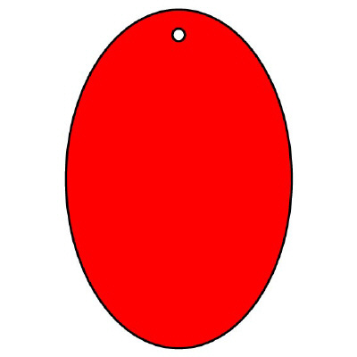 エコユニボード 赤 60×40×2.0mm厚 だ円型 φ4mm穴上1 5枚1組 886-44(886-44)