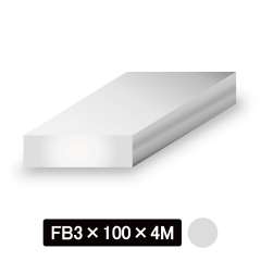 アルミ平角棒(FBフラットバー)/アルマイト付 FB3×100×4M　シルバー