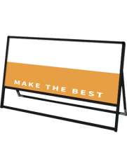 バリウススタンド看板 アルミ複合板タイプ 片面 ブラック BVASKAP-1200×600K