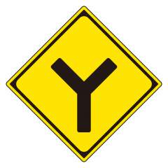警戒標識（201-D）Y型道路交差点　894-33B