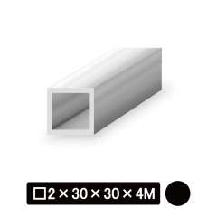 アルミ等辺角パイプ/アルマイト付 □2×30×30×4M　ブラック