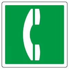 ピクトサインステッカー「電話」2枚1組 839-11C