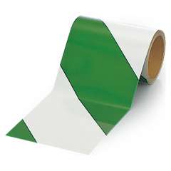 反射トラテープ 白緑 150mm幅 374-16