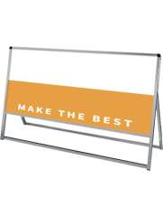 バリウススタンド看板 アルミ複合板タイプ 片面 シルバー VASKAP-1200×600K