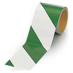 反射トラテープ 白緑 90mm幅 374-15