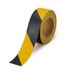 路面貼用テープ ユニラインテープ 反射タイプ 50mm幅 黄黒 374-53