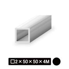 アルミ等辺角パイプ/アルマイト付 □2×50×50×4M　ブラック