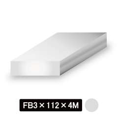 アルミ平角棒(FBフラットバー)/アルマイト付 FB3×112×4M　シルバー