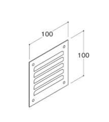 オプションパーツ ガラリ 小 シルバー (100枚入り)
