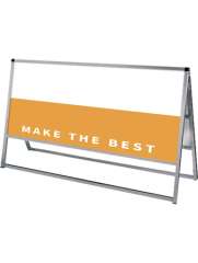 バリウススタンド看板 アルミ複合板タイプ 両面 シルバー VASKAP-1200×600R