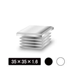 角パイプ用内キャップ 等辺 35×35×1.6用