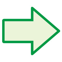 蓄光矢印ステッカー（緑枠）　824-53
