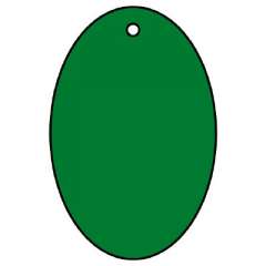 エコユニボード 緑 45×30×2.0mm厚 だ円型 φ4mm穴上1 5枚1組 886-52