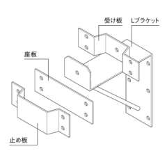 オプションパーツ L型ブラケットセット(2) 亜鉛メッキ