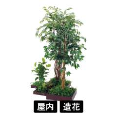 連接樹木 GM5728 H1800 4連 フィカスベンジャミン